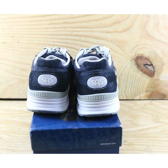 New SAS Sneakers Mens 10 S Blue Leather Journey Mesh Low Top - Picture 3 of 6